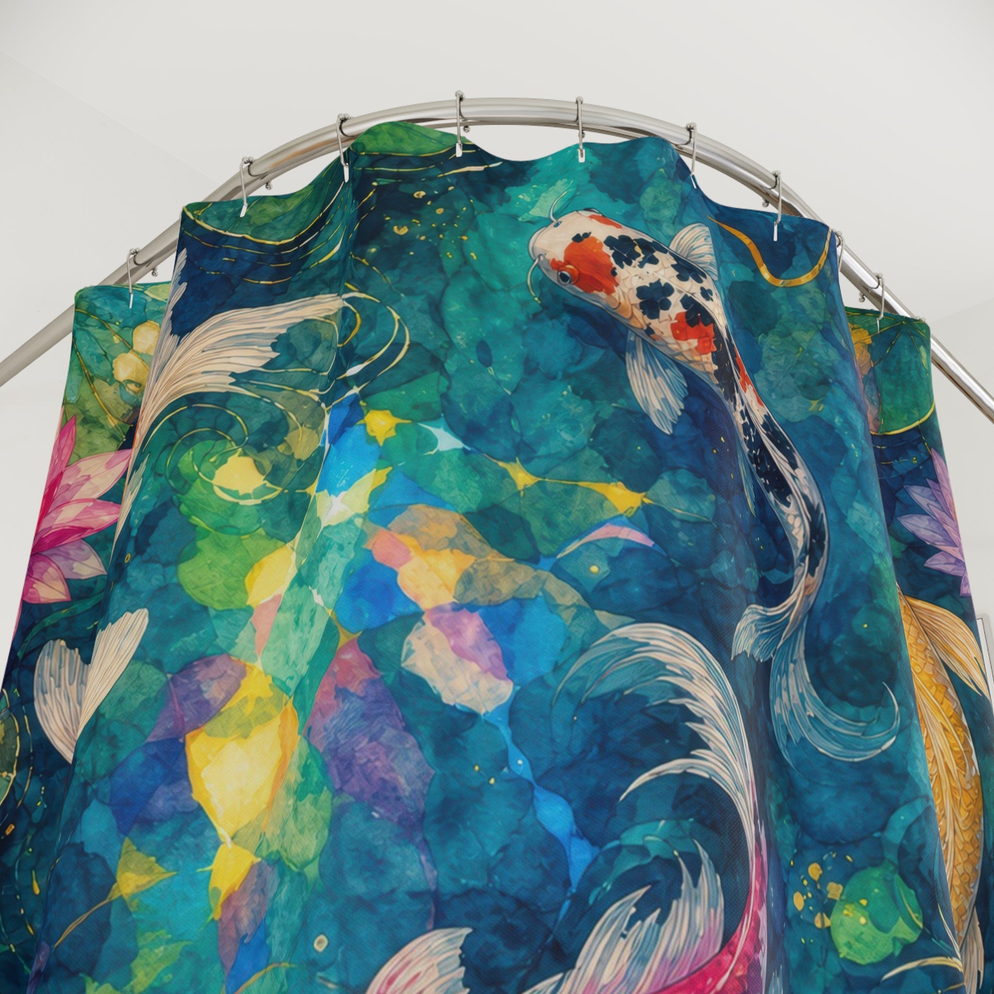 Prismatic Koi Garden Shower Curtain