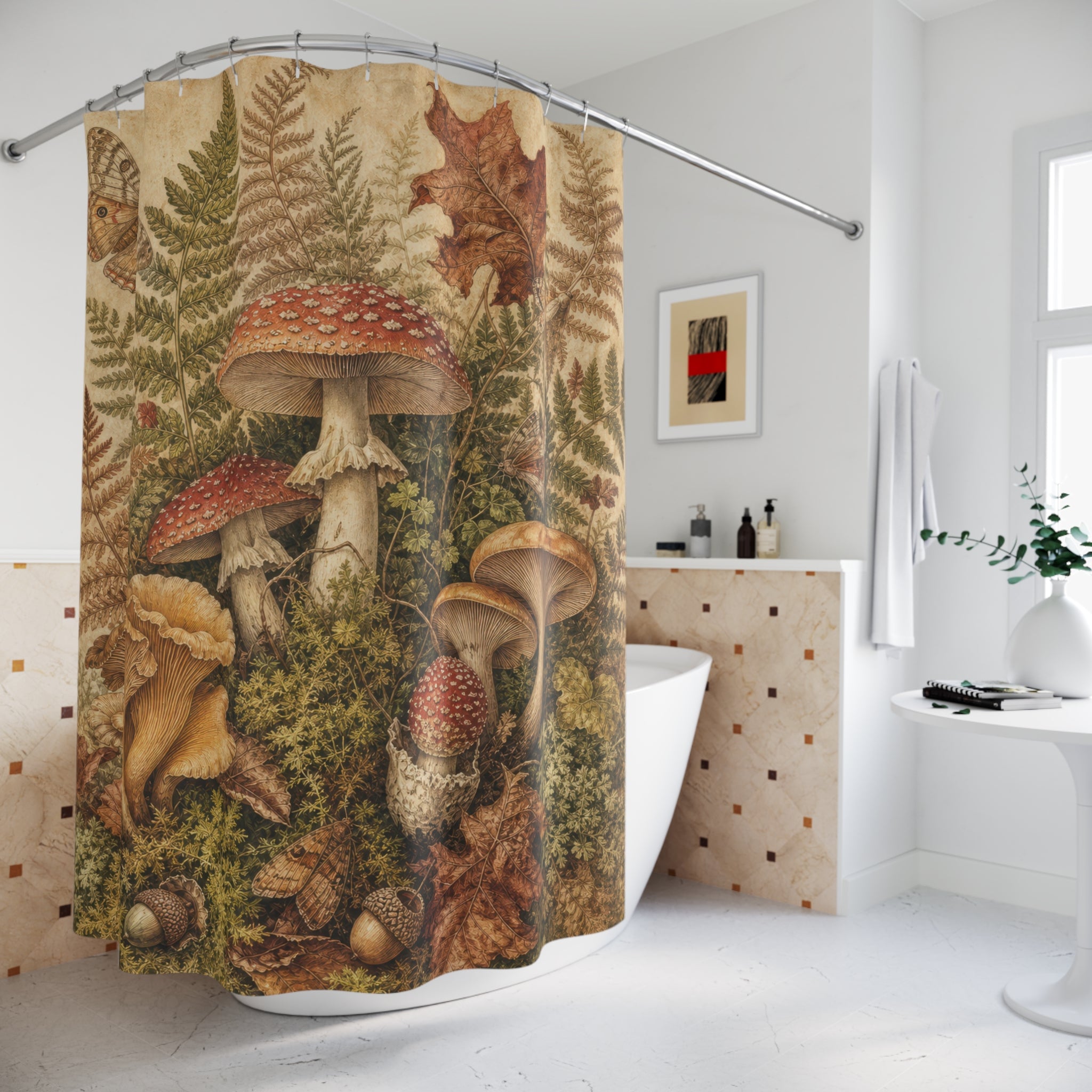 Woodland Mushroom Shower Curtain