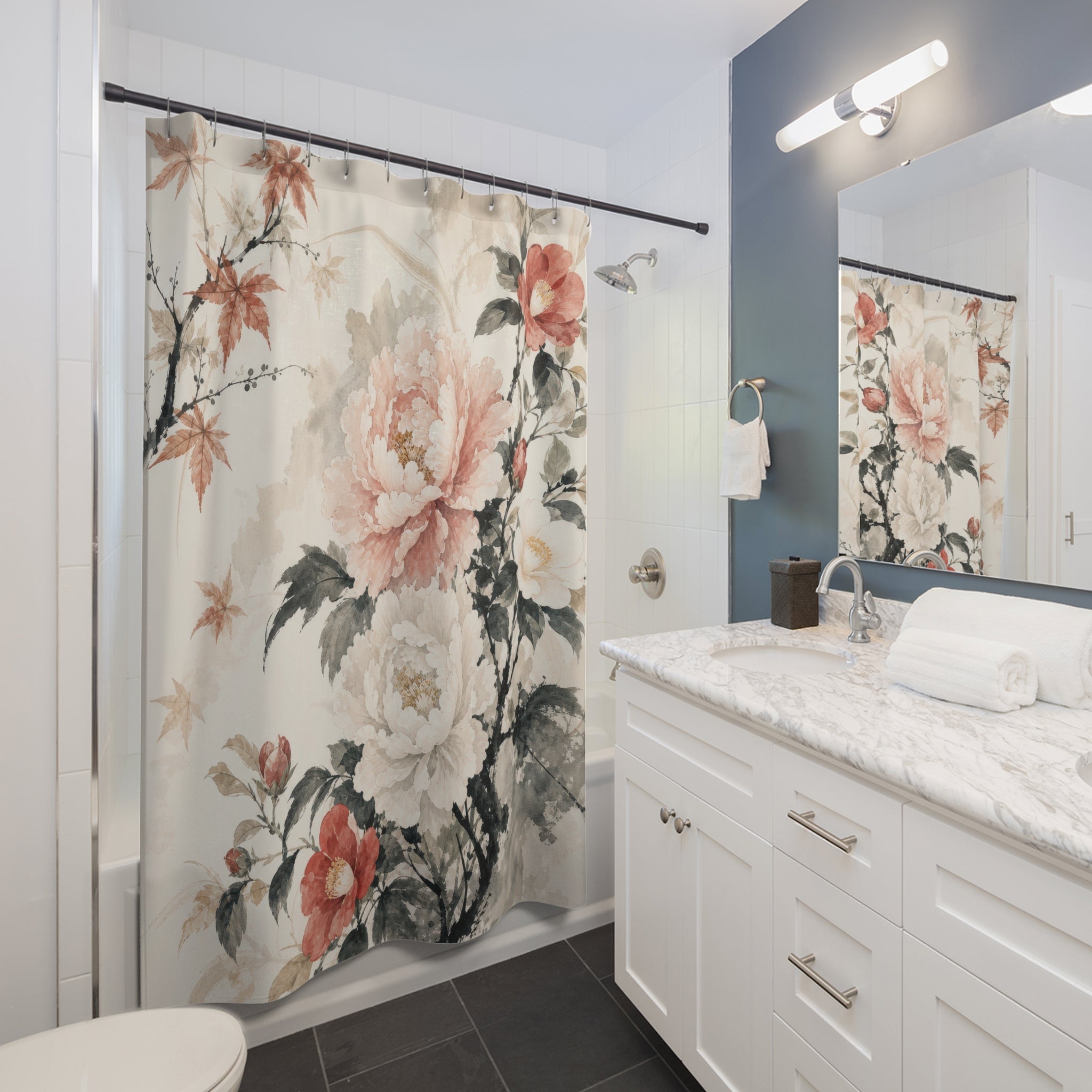 Japanese Peony Shower Curtain