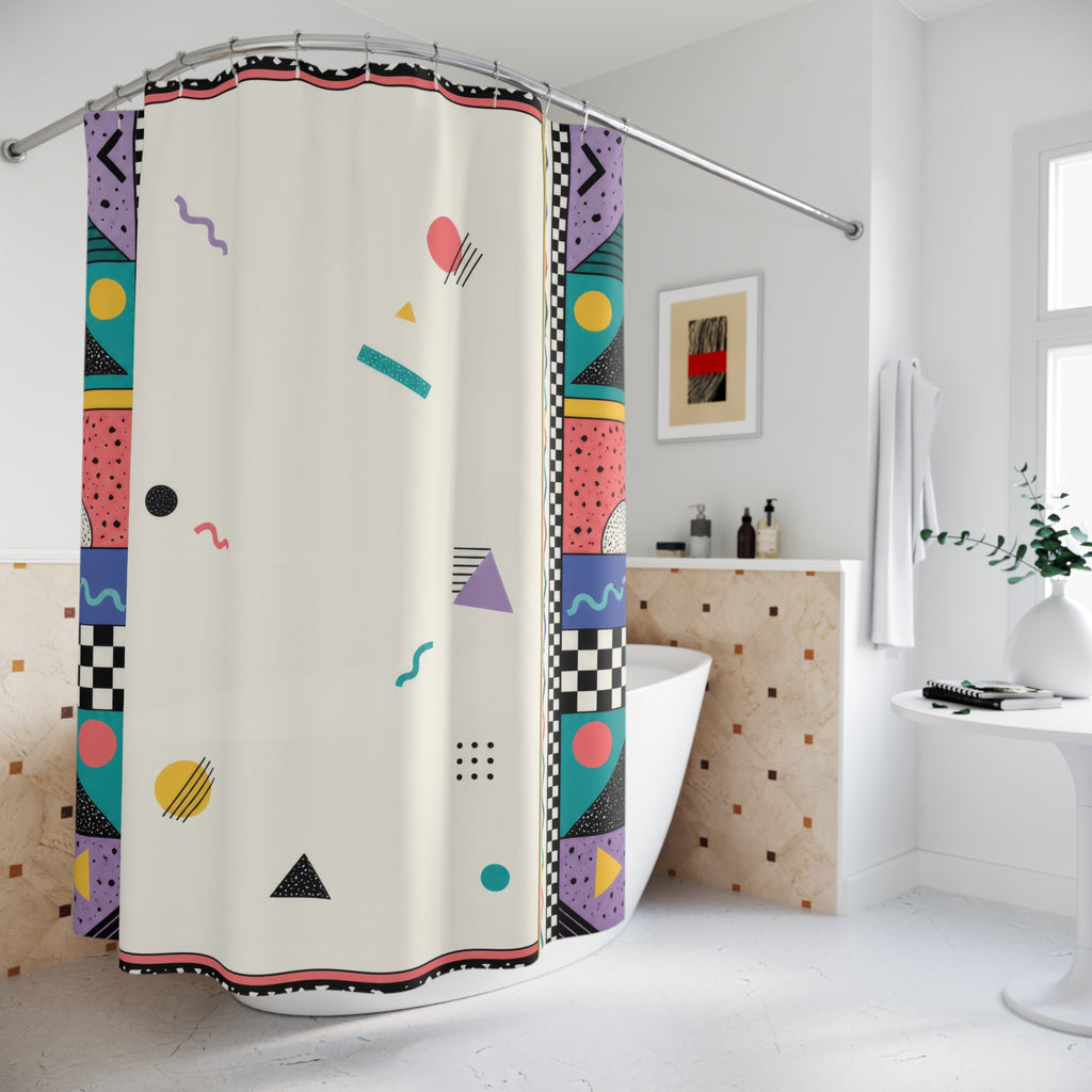 80s Border Shower Curtain