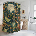 Fairy Shower Curtain – Teal Moonlit Forest