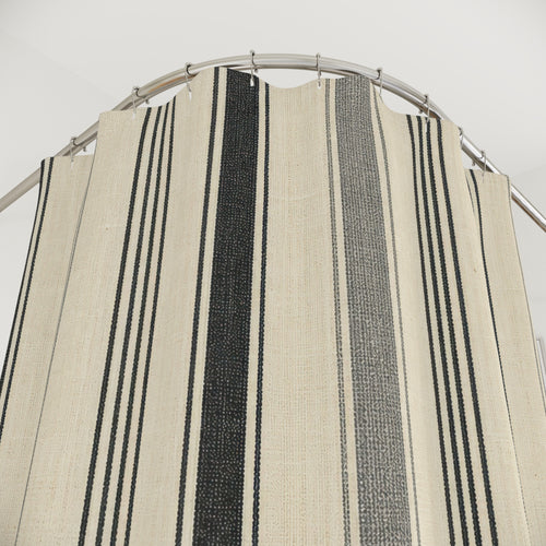 Black Flax Stripe Shower Curtain