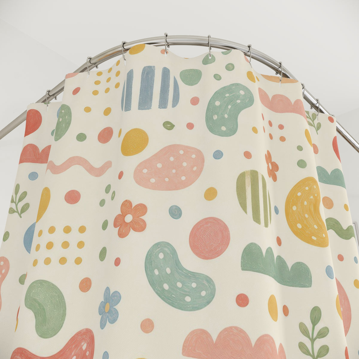 Abstract Retro Shower Curtain