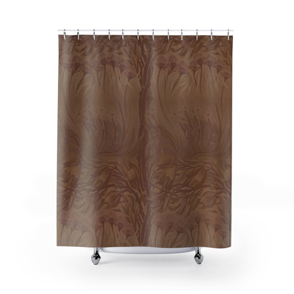 Mackmurdo Fig Tree Shower Curtain – 1887 Brown Botanical