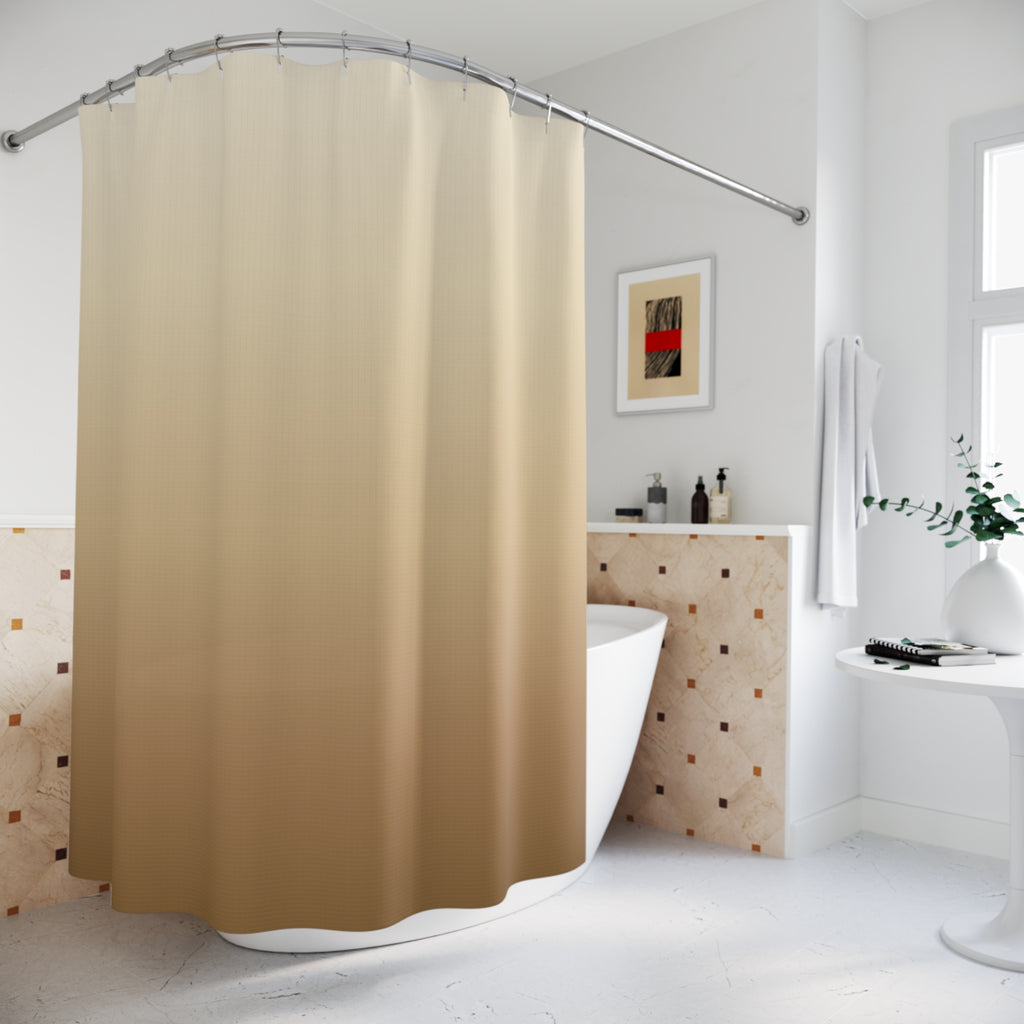 Beige Ombre Shower Curtain: Neutral Sand
