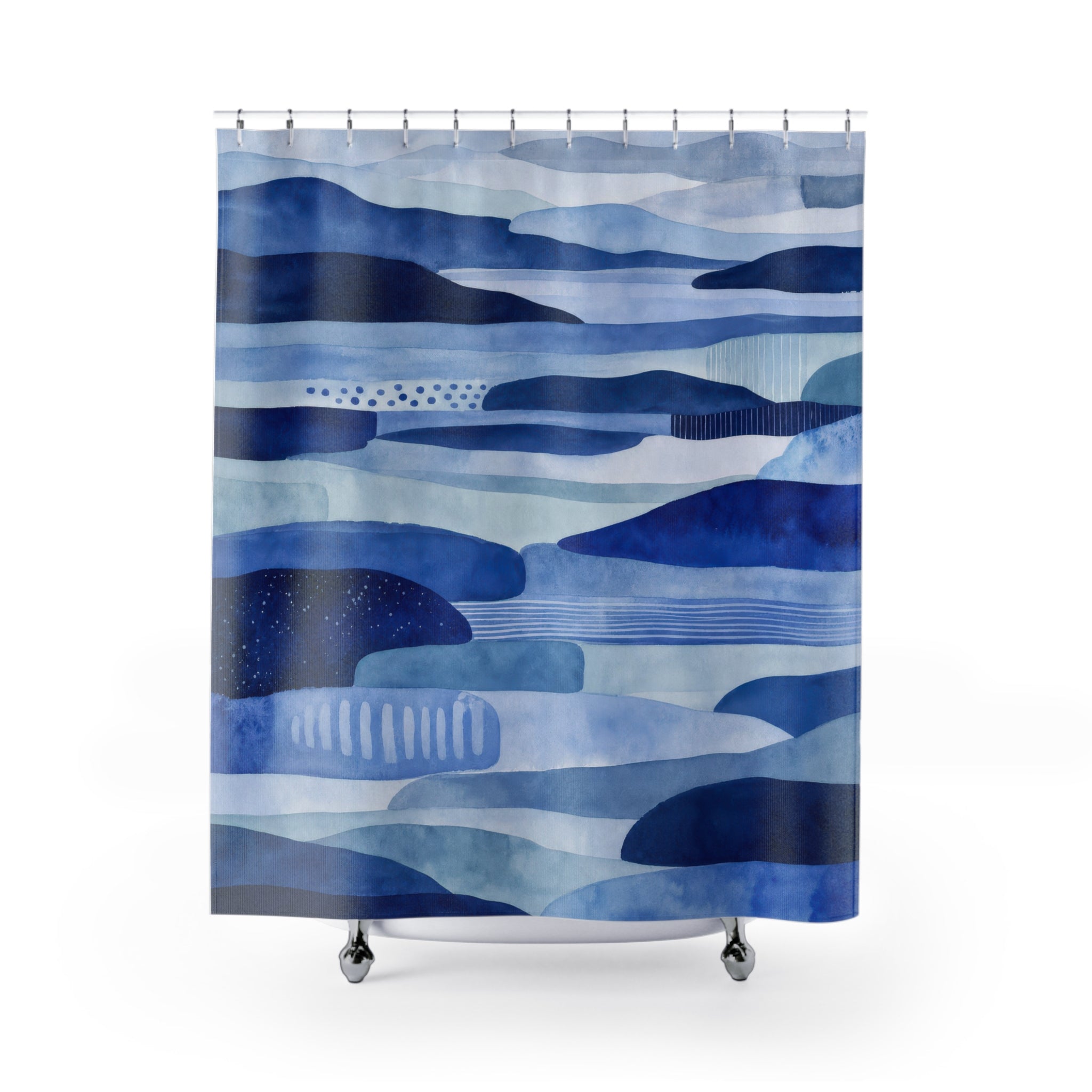 Blue Landscape Shower Curtain