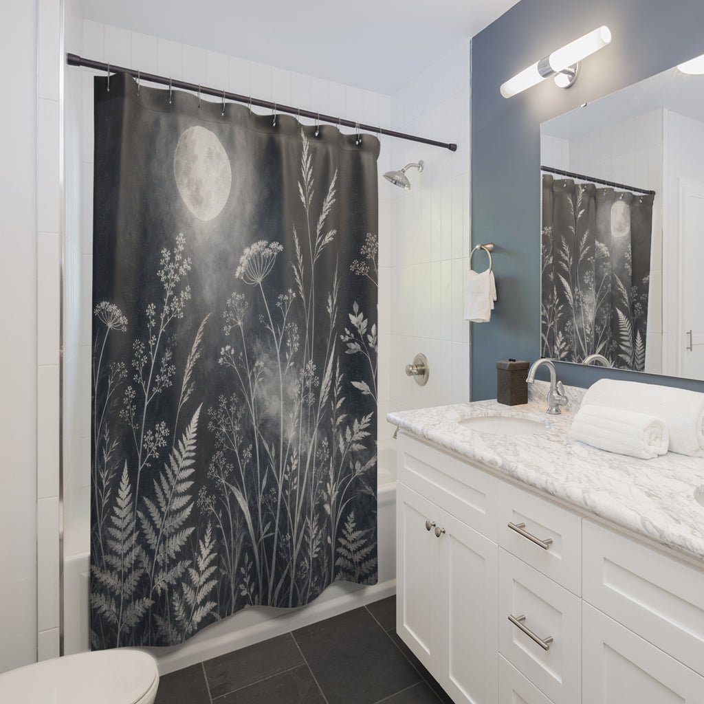 Moonlit Fern Shower Curtain