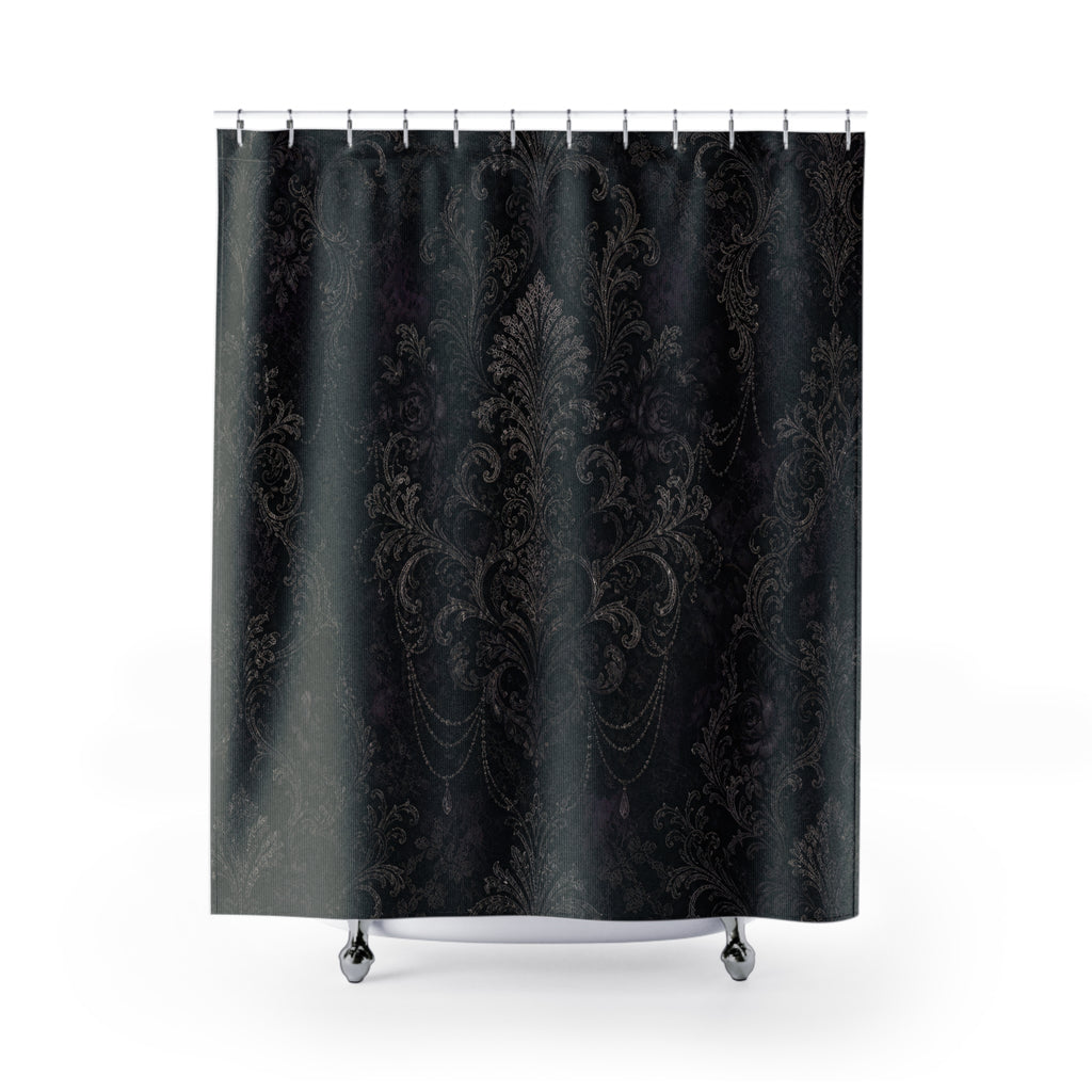 Dark Damask Shower Curtain