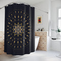 Navy & Gold Mandala Shower Curtain – Jewel Tone
