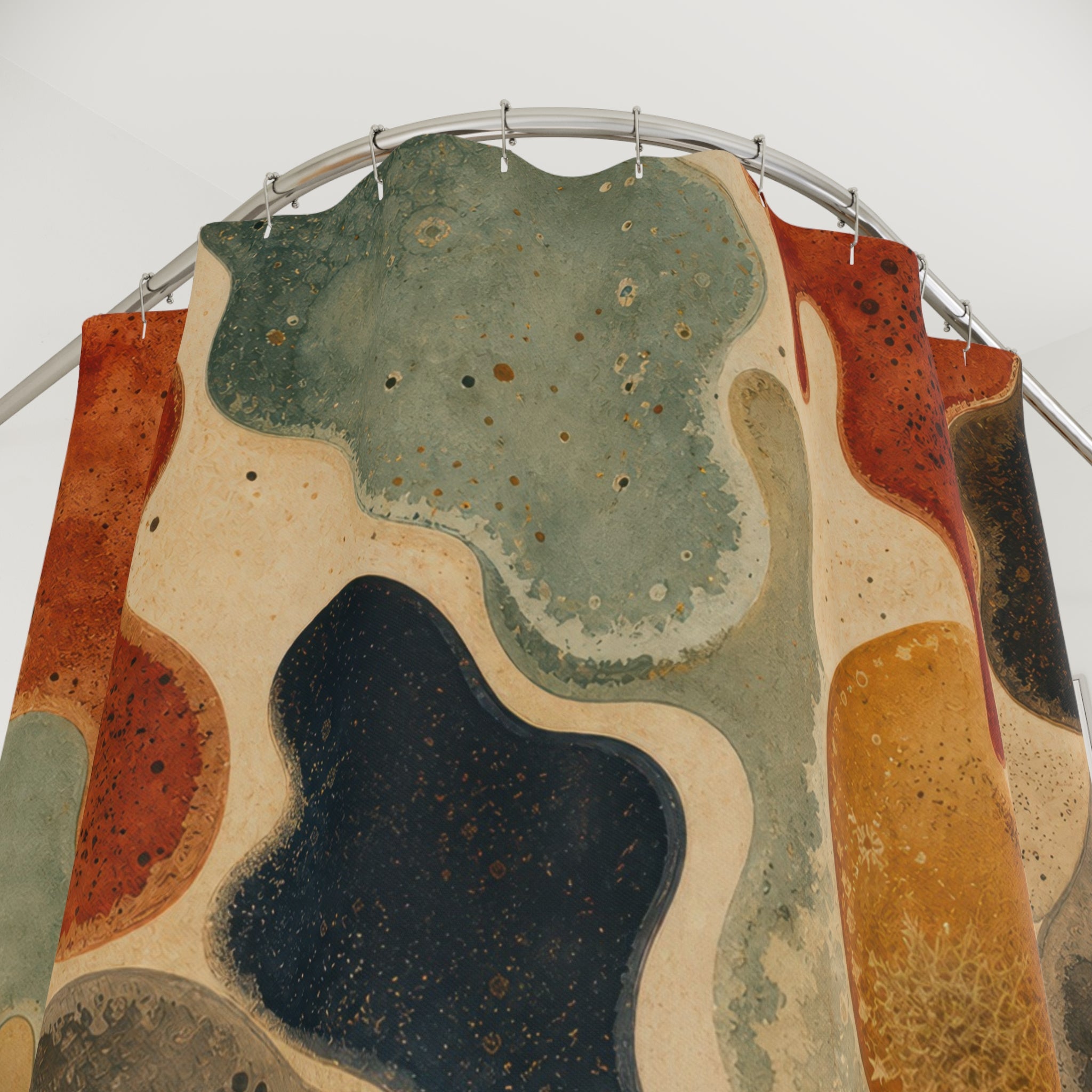 Ceramic Glaze Pool Shower Curtain