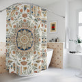 Boho Mandala Shower Curtain – Brown and Beige