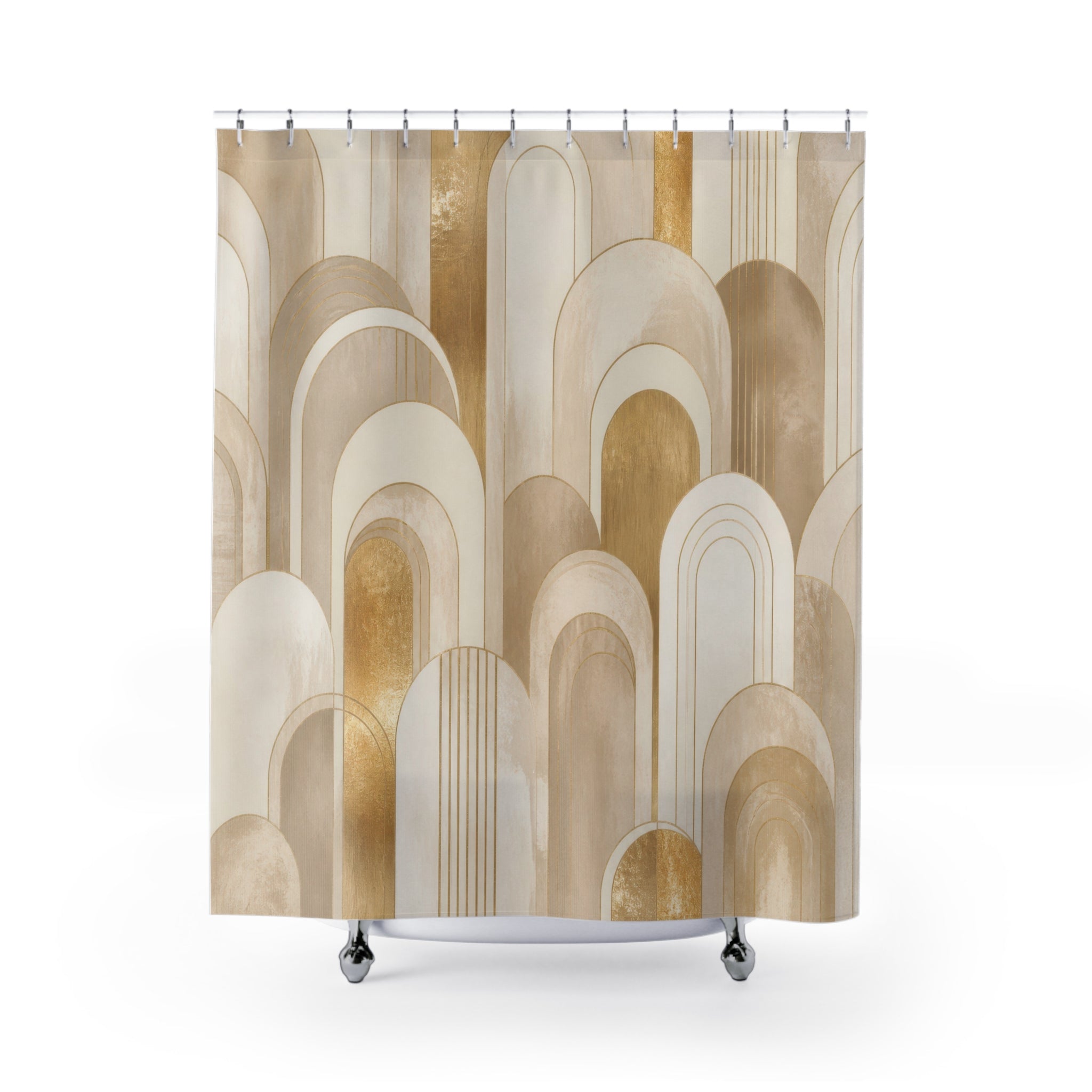 Beige Neutral Shower Curtain