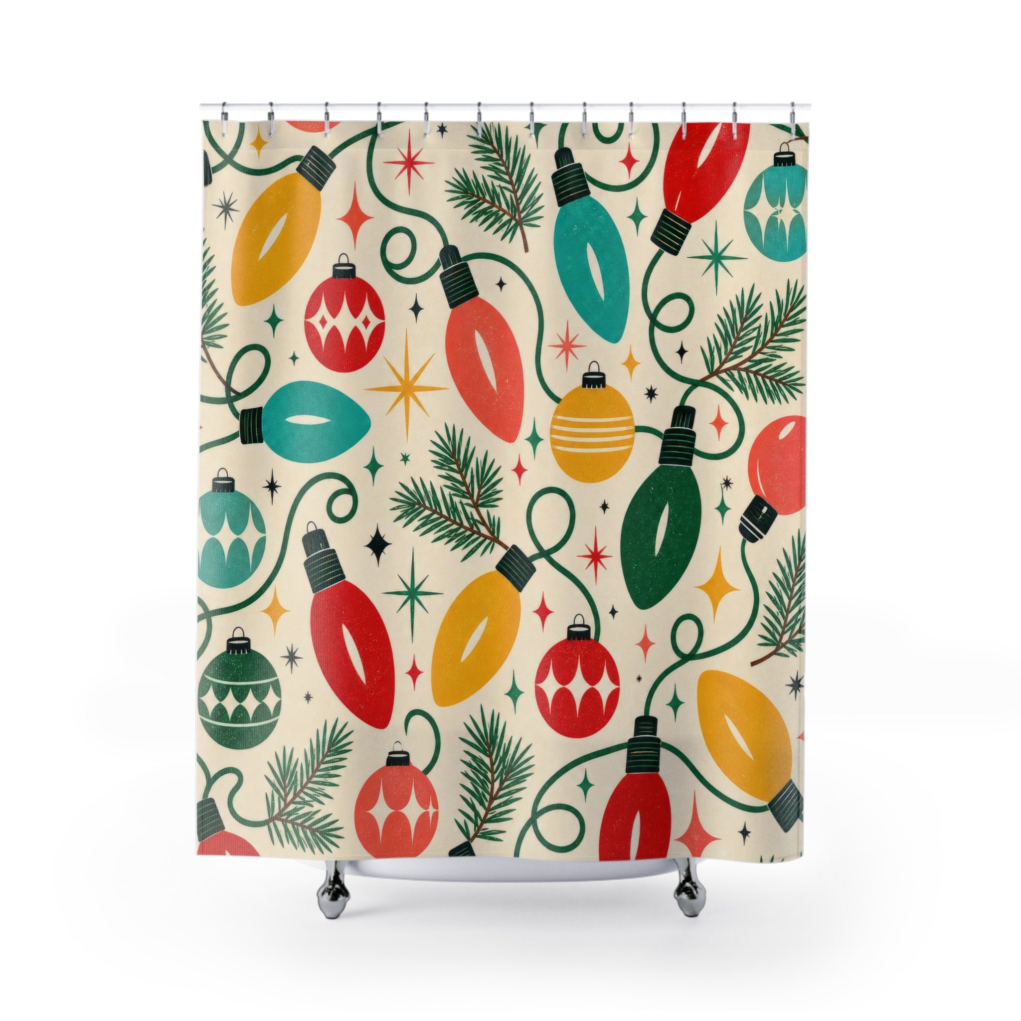 Colorful Ornament Light Shower Curtain