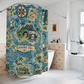 Fantasy Map Shower Curtain – Kids Treasure Island Blue
