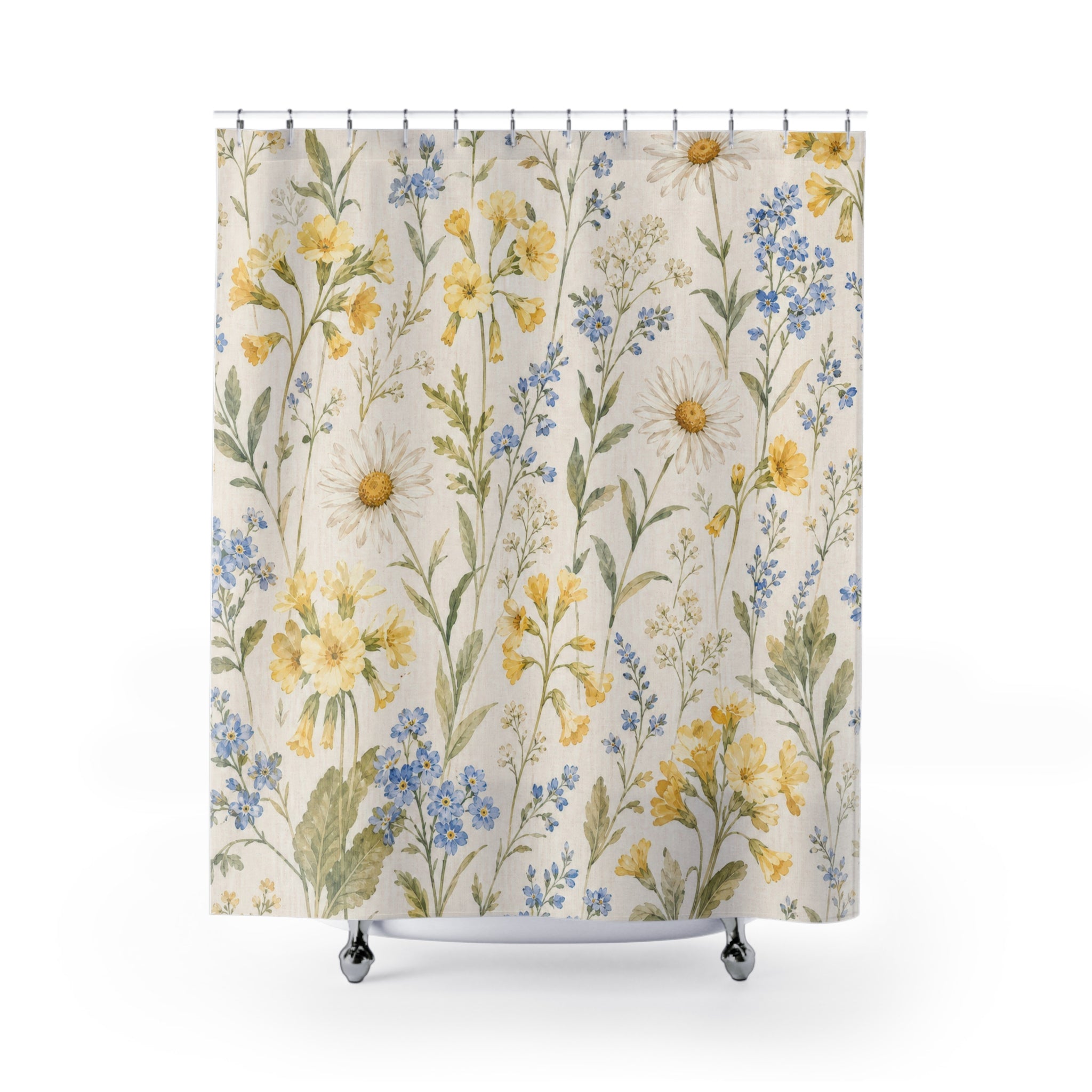 Watercolor Floral Shower Curtain
