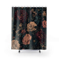 Dark Floral Shower Curtain