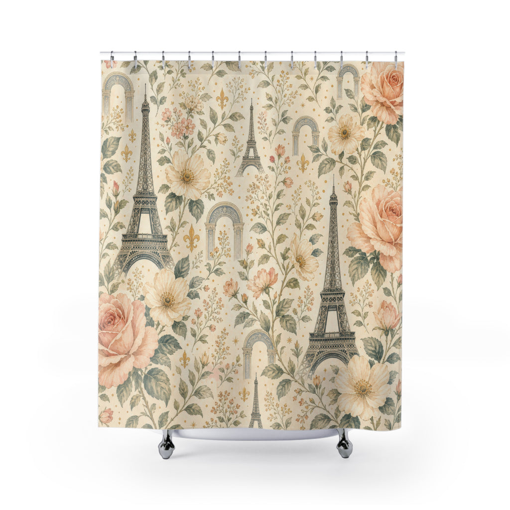 Paris Floral French Shower Curtain: Paris Floral Shower Curtai