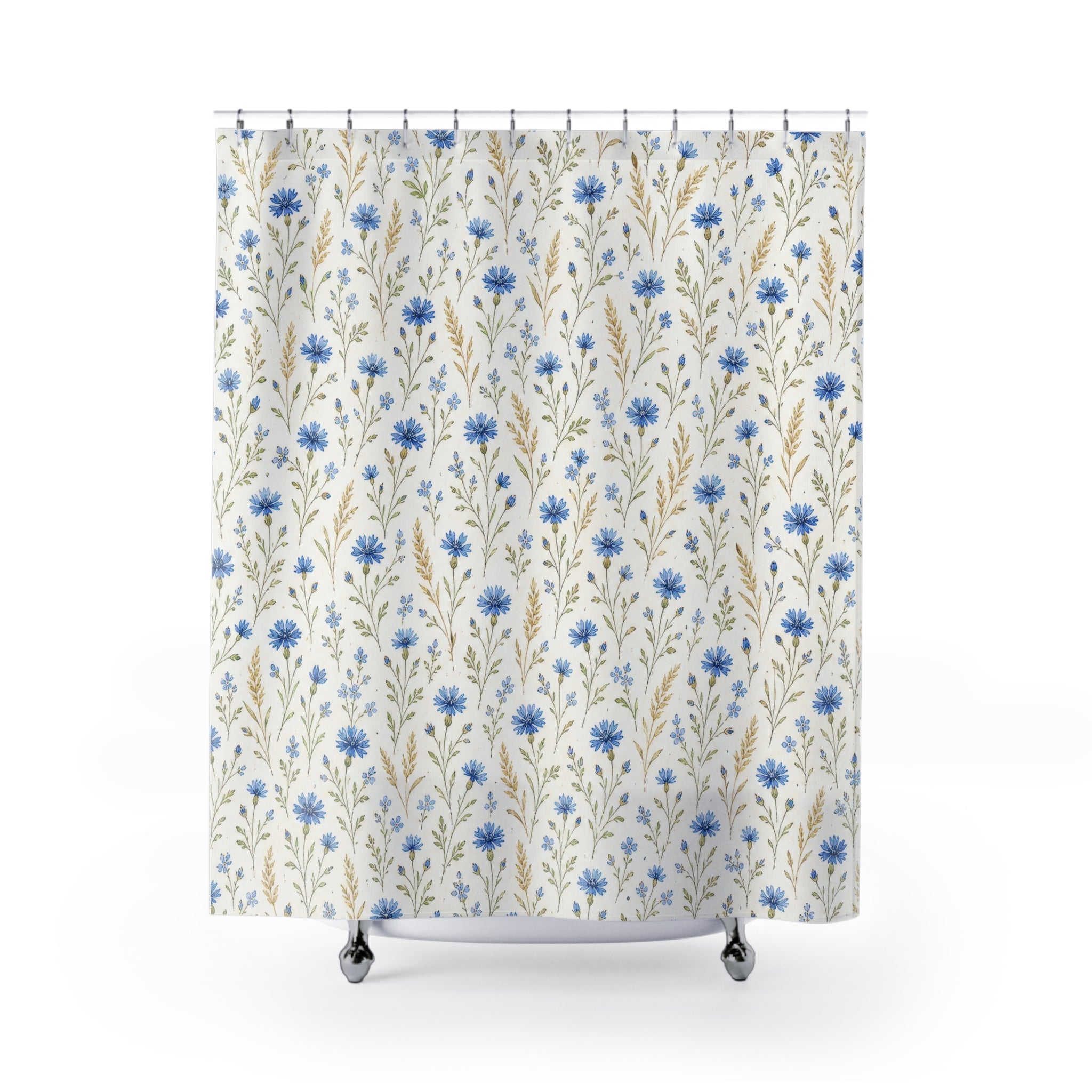 Blue Cornflower Shower Curtain