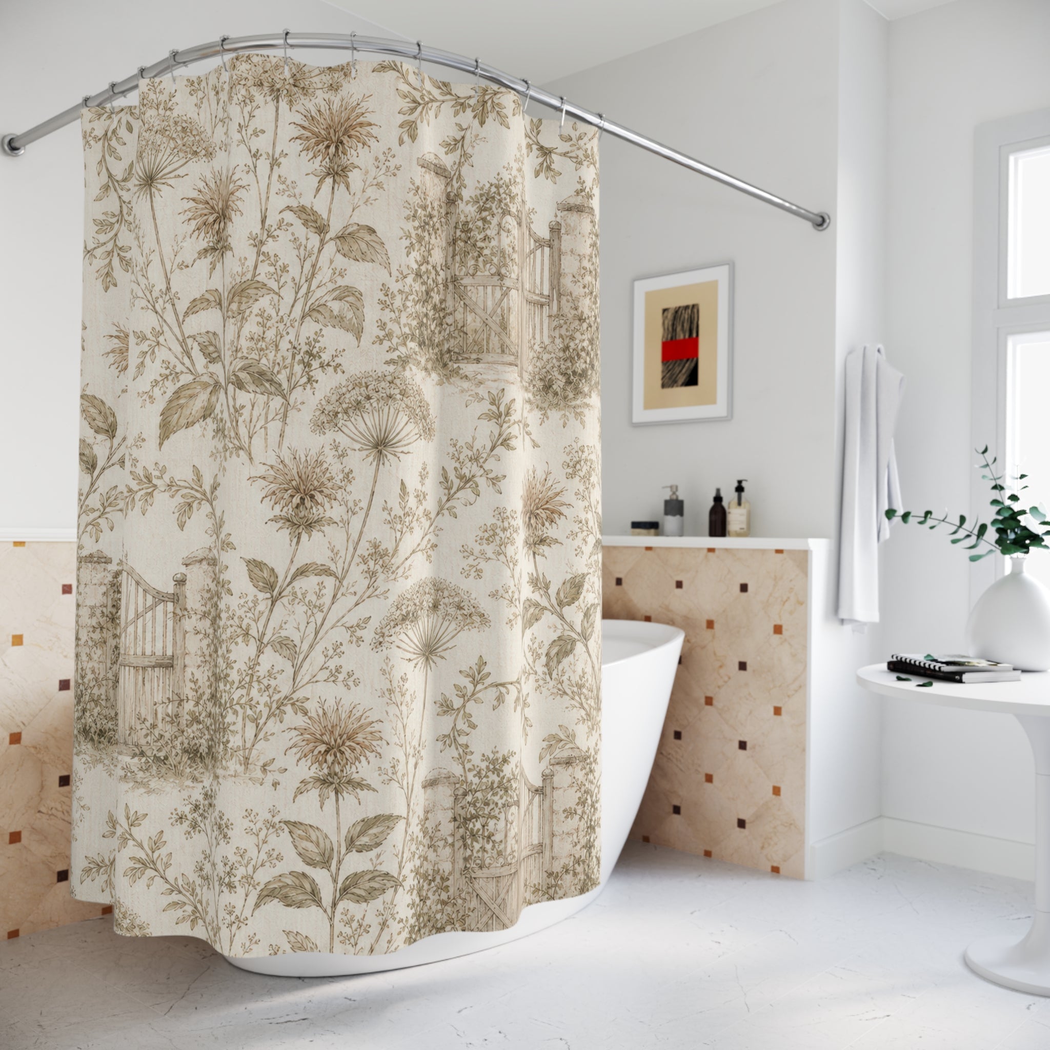 Botanical Toile Shower Curtain