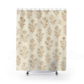 Tan Botanical Sprig Shower Curtain