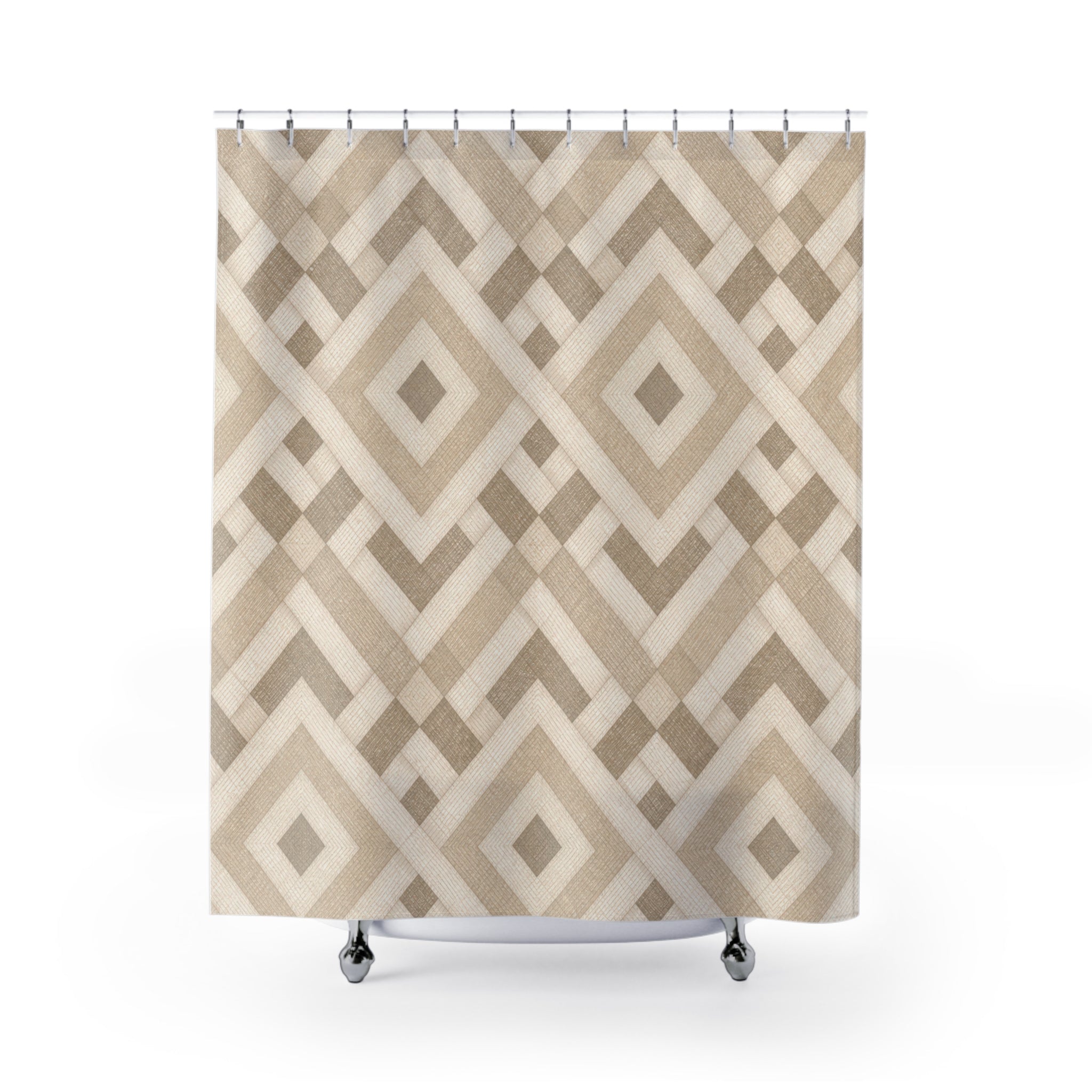 Diamond Chevron Geometric Shower Curtain
