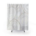 White Agate Slice Shower Curtain