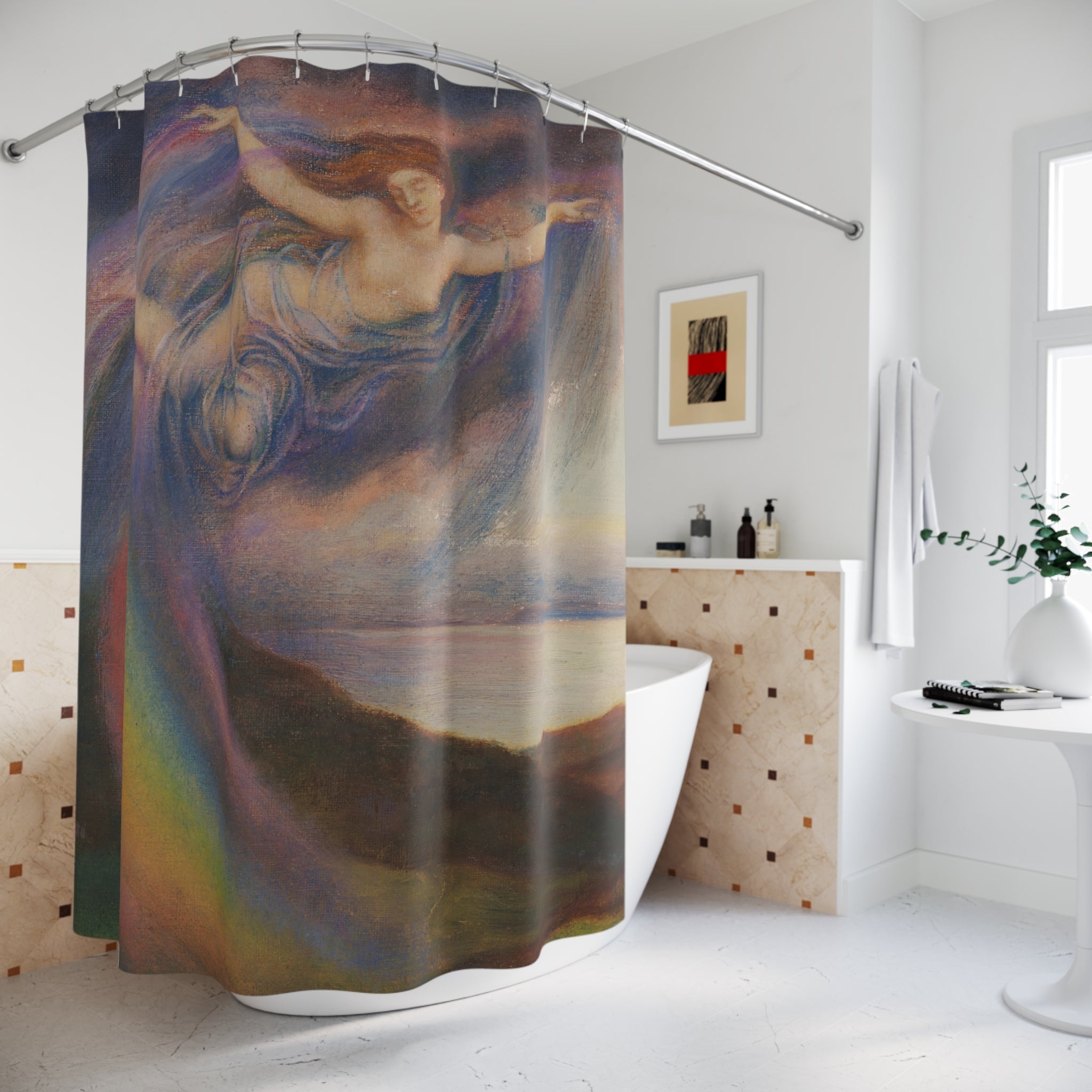Evelyn De Morgan Art Shower Curtain