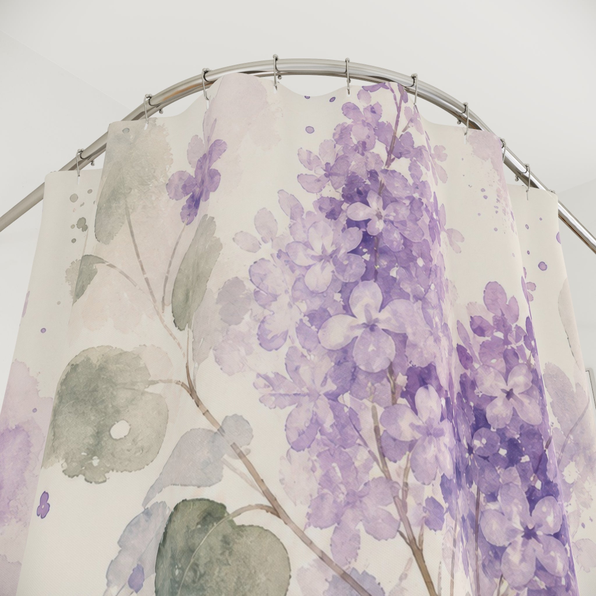 Lilac Purple Floral Shower Curtain