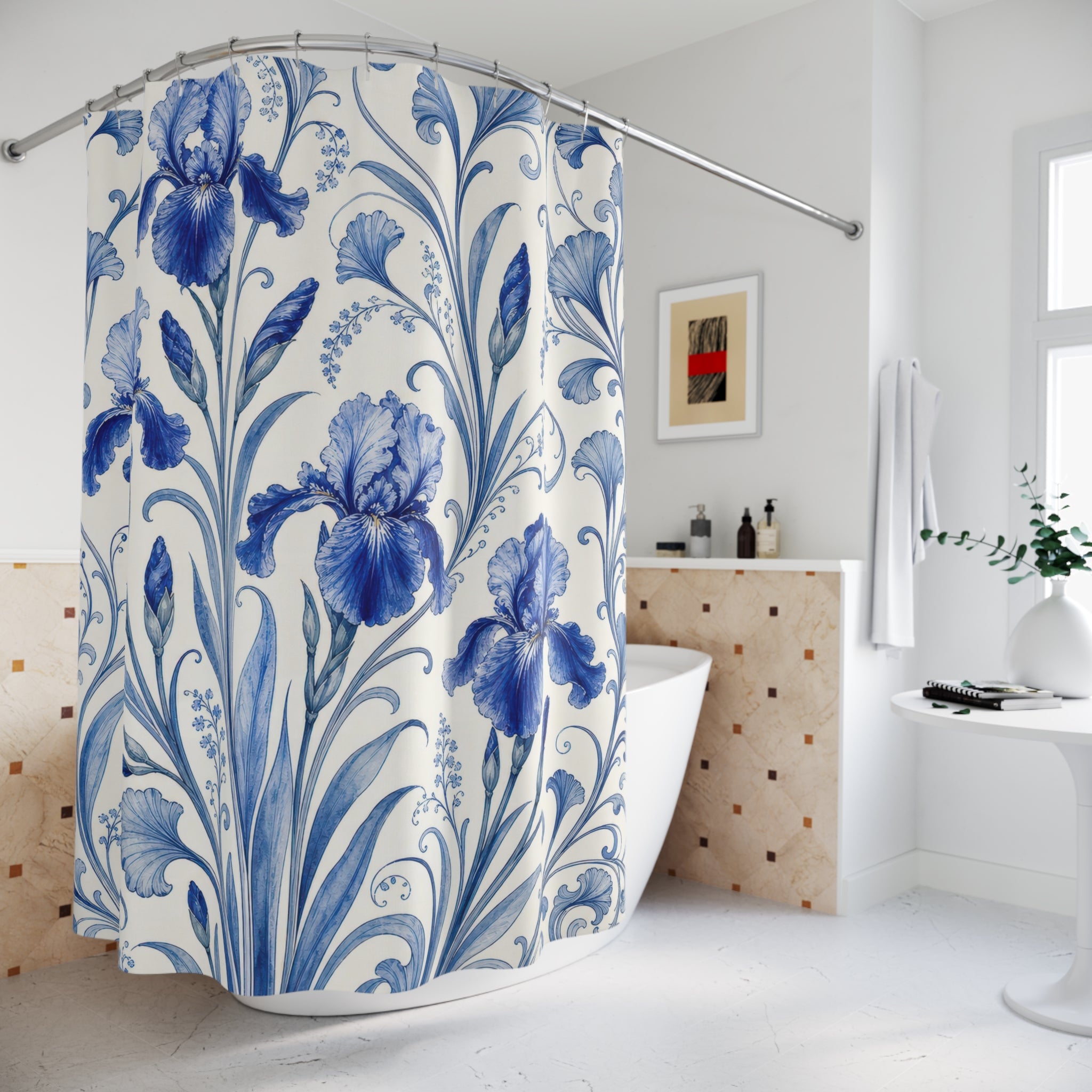 Blue Iris Shower Curtain
