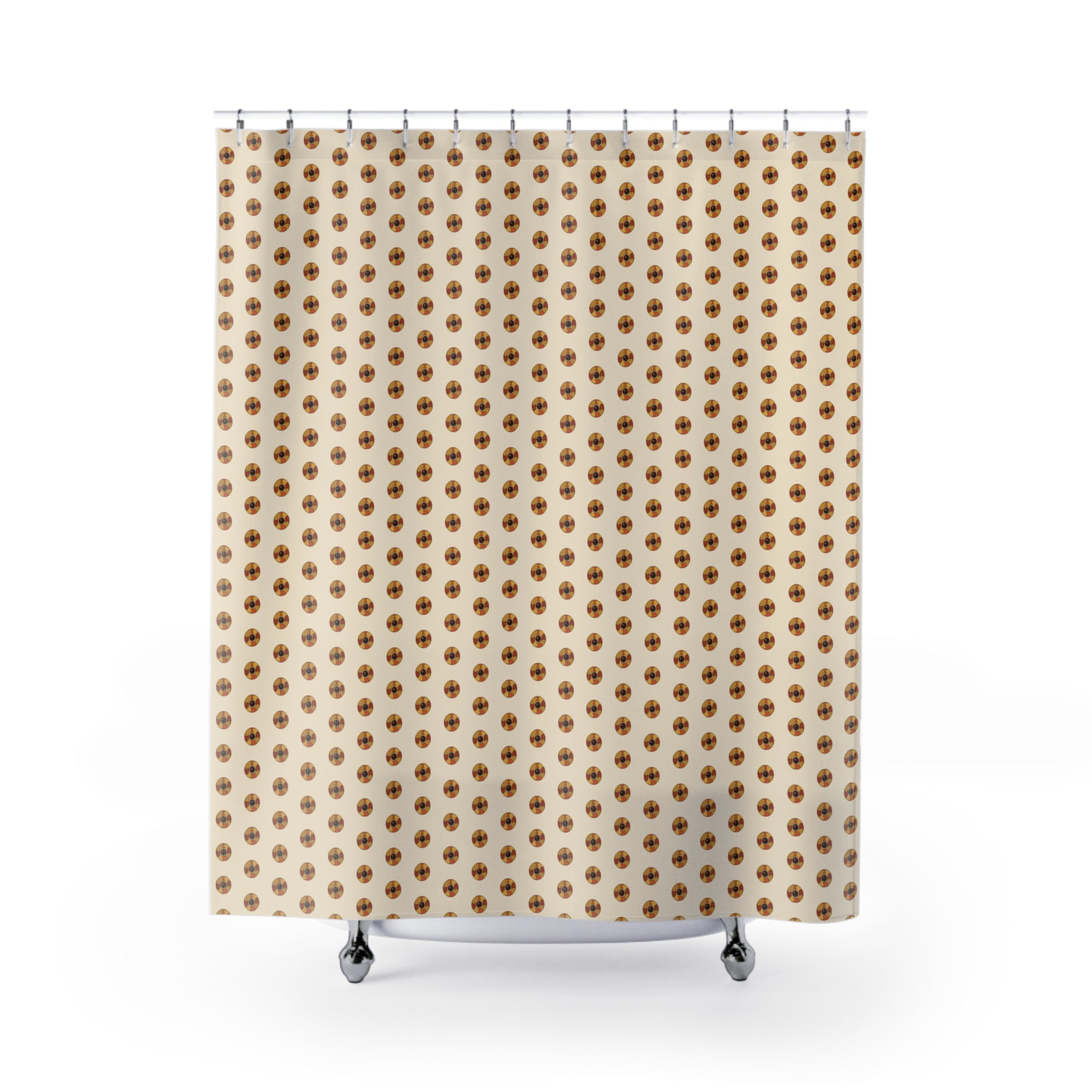 70s Atomic Daisy Shower Curtain
