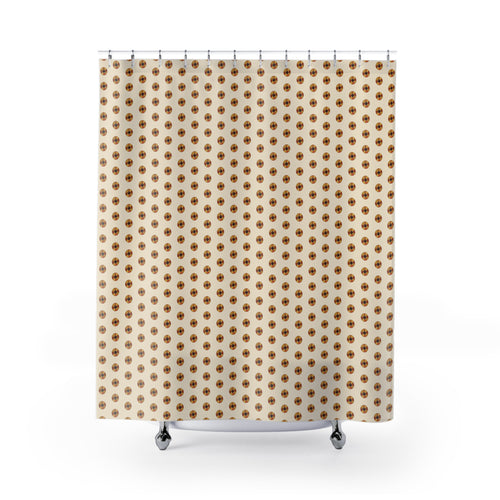 70s Atomic Daisy Shower Curtain