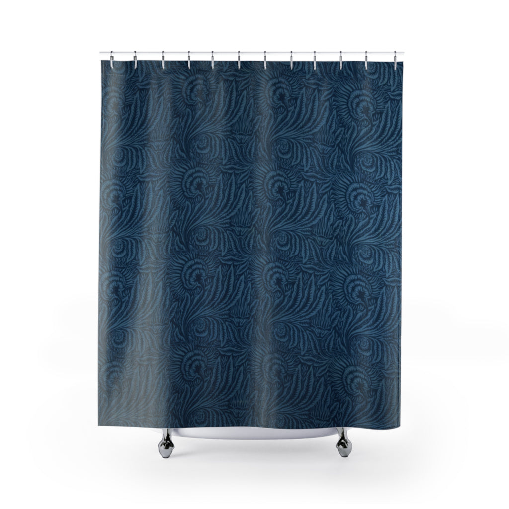 Mackmurdo Single Flower Shower Curtain – Indigo Chintz