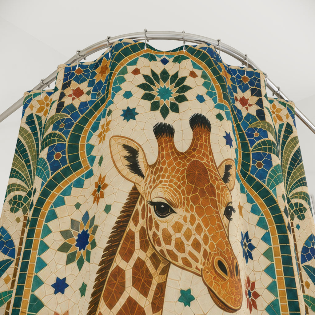 Moroccan Tile Safari Animal Shower Curtain