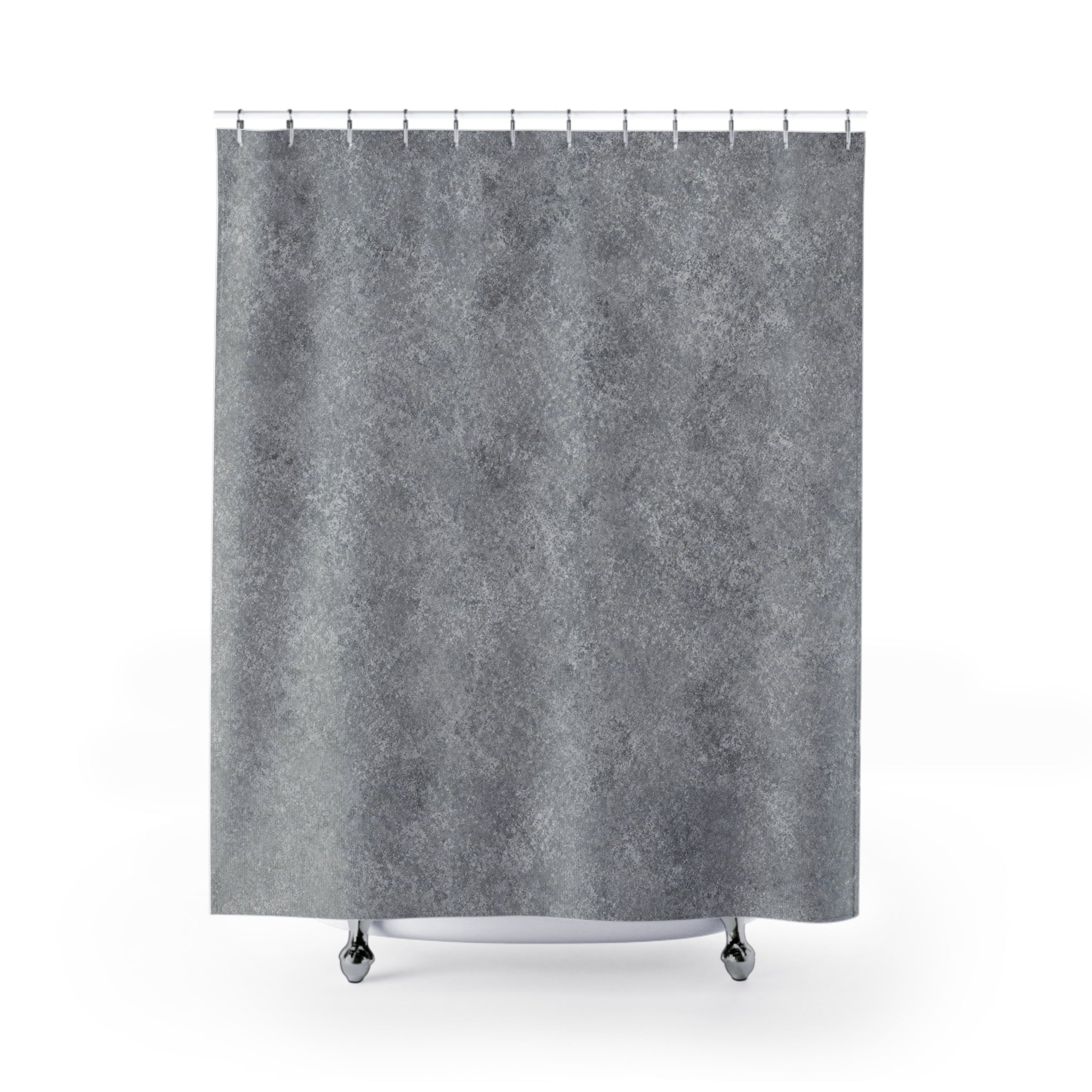 Gray Shower Curtain, Abstract Bath Decor, Concrete Look Texture Pattern, Modern Neutral Guest Bathroom Decor, Industrial Spa Style