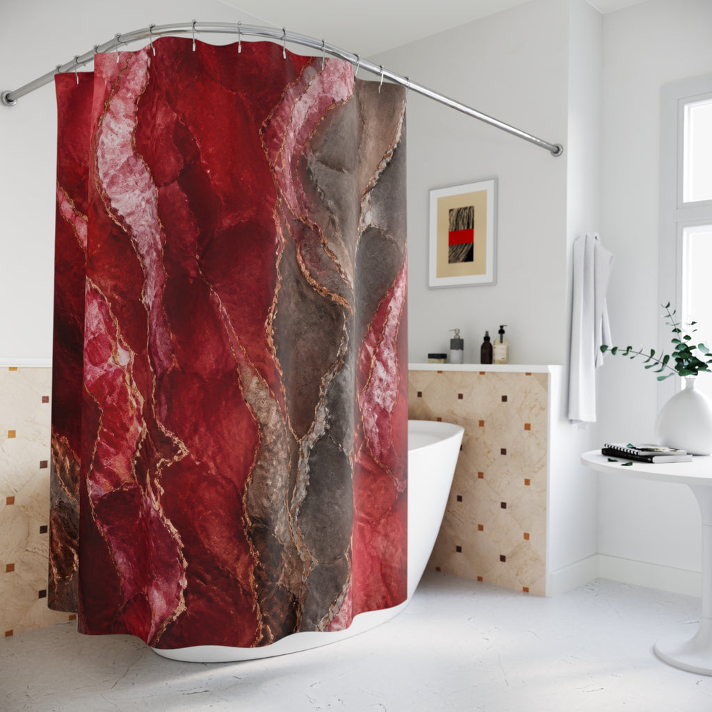 Burgundy Shower Curtain