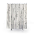 Grey White Bamboo Shower Curtain