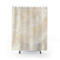 Abstract Shower Curtain, Cream Beige Bath Decor, Cloudy Neutral Pattern, Elegant Modern Guest Bathroom Decor, Soft Modern Neutral Style