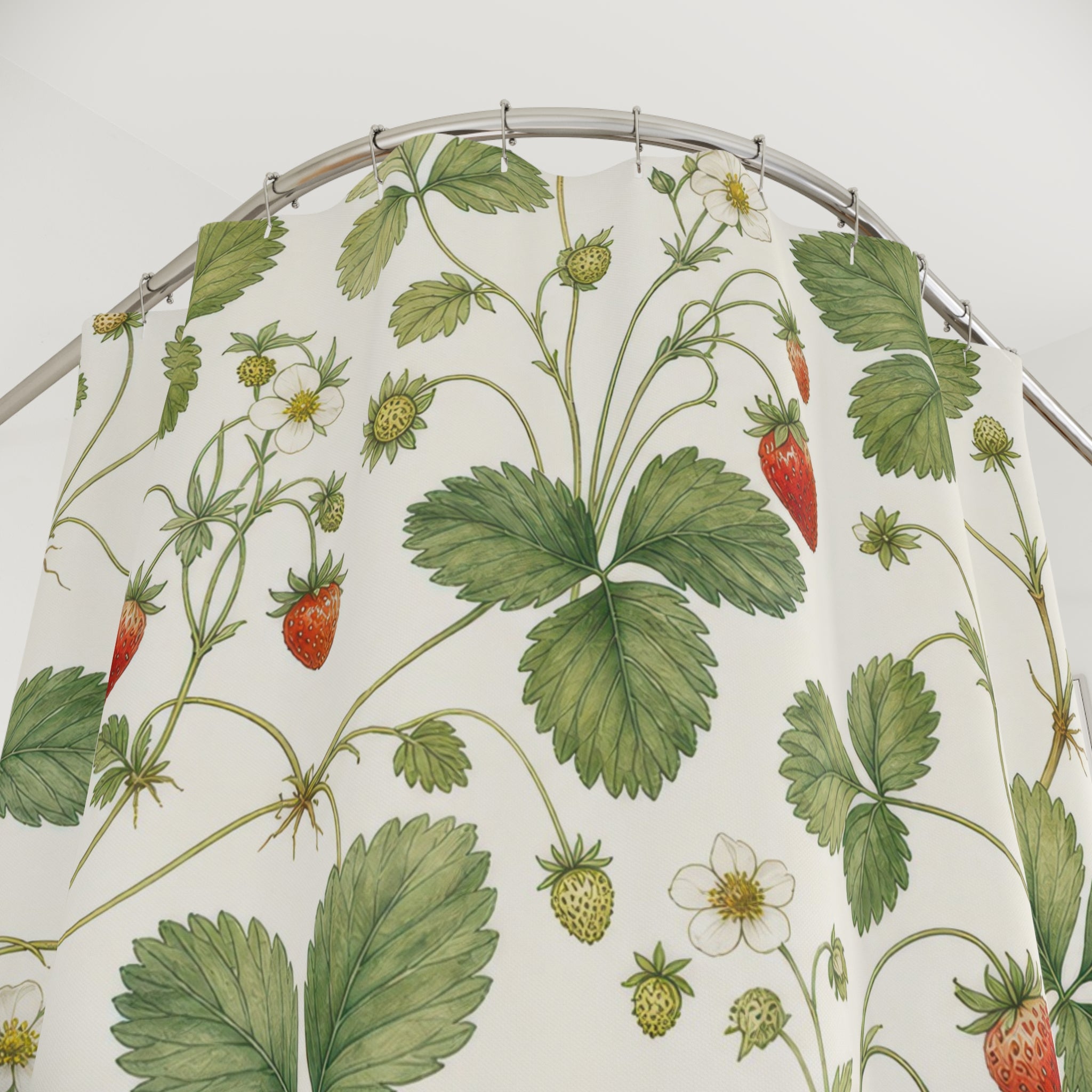 Wild Berry Botanical Plant Shower Curtain