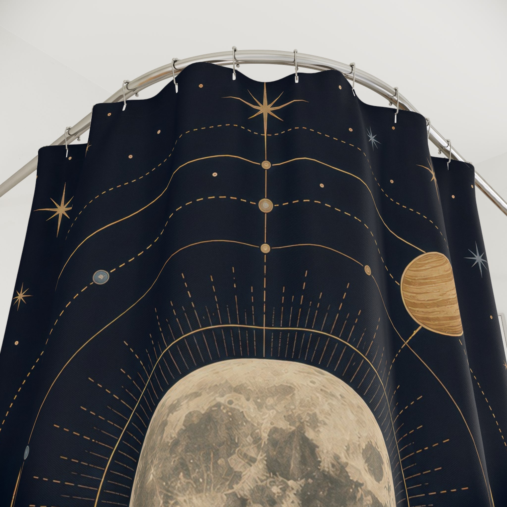 Moon Astronomy Celestial Shower Curtain
