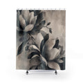 Black & Grey Magnolia Shower Curtain