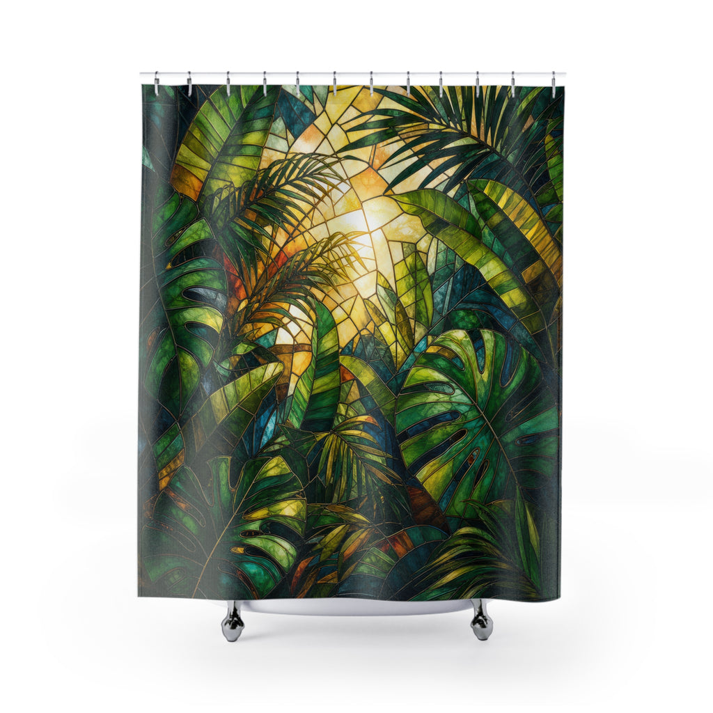 Emerald Canopy Light Shower Curtain