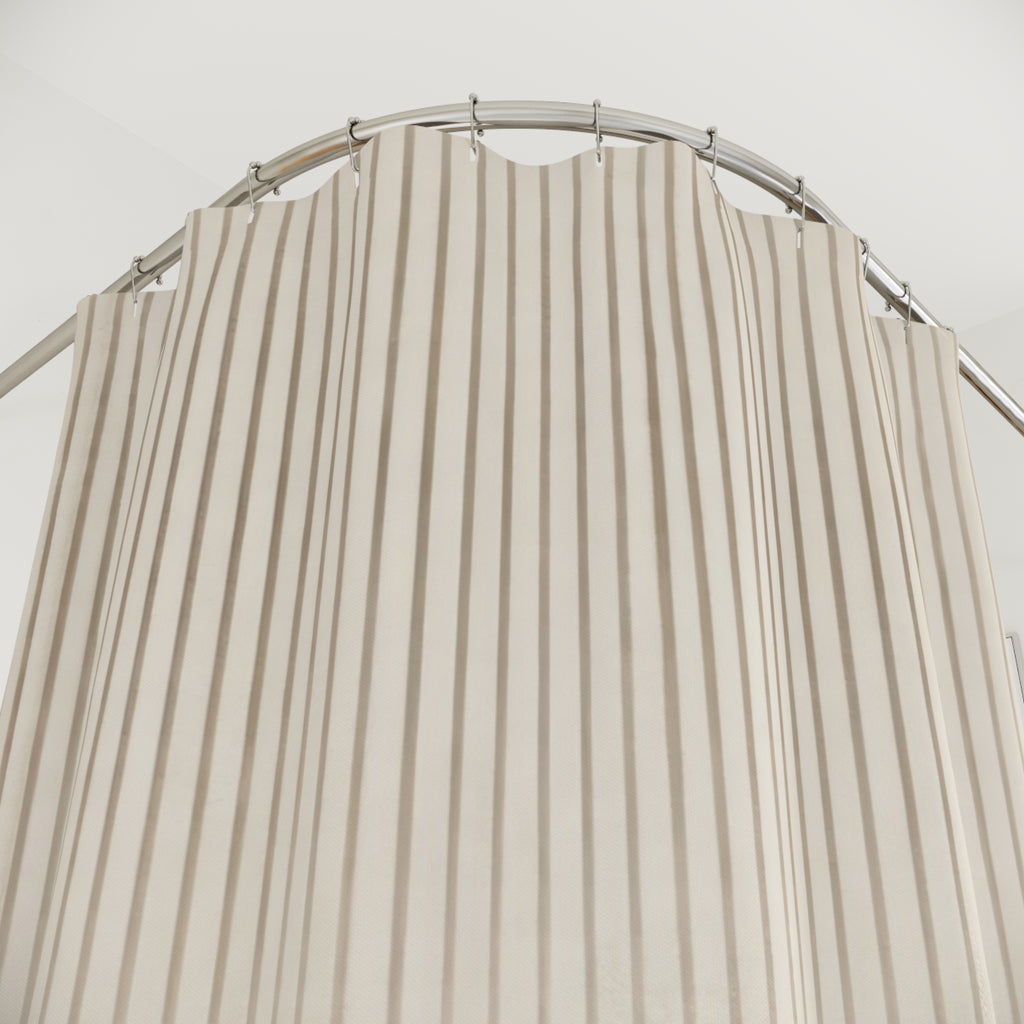 Minimalist Abstract Shower Curtain – Oat and Ochre