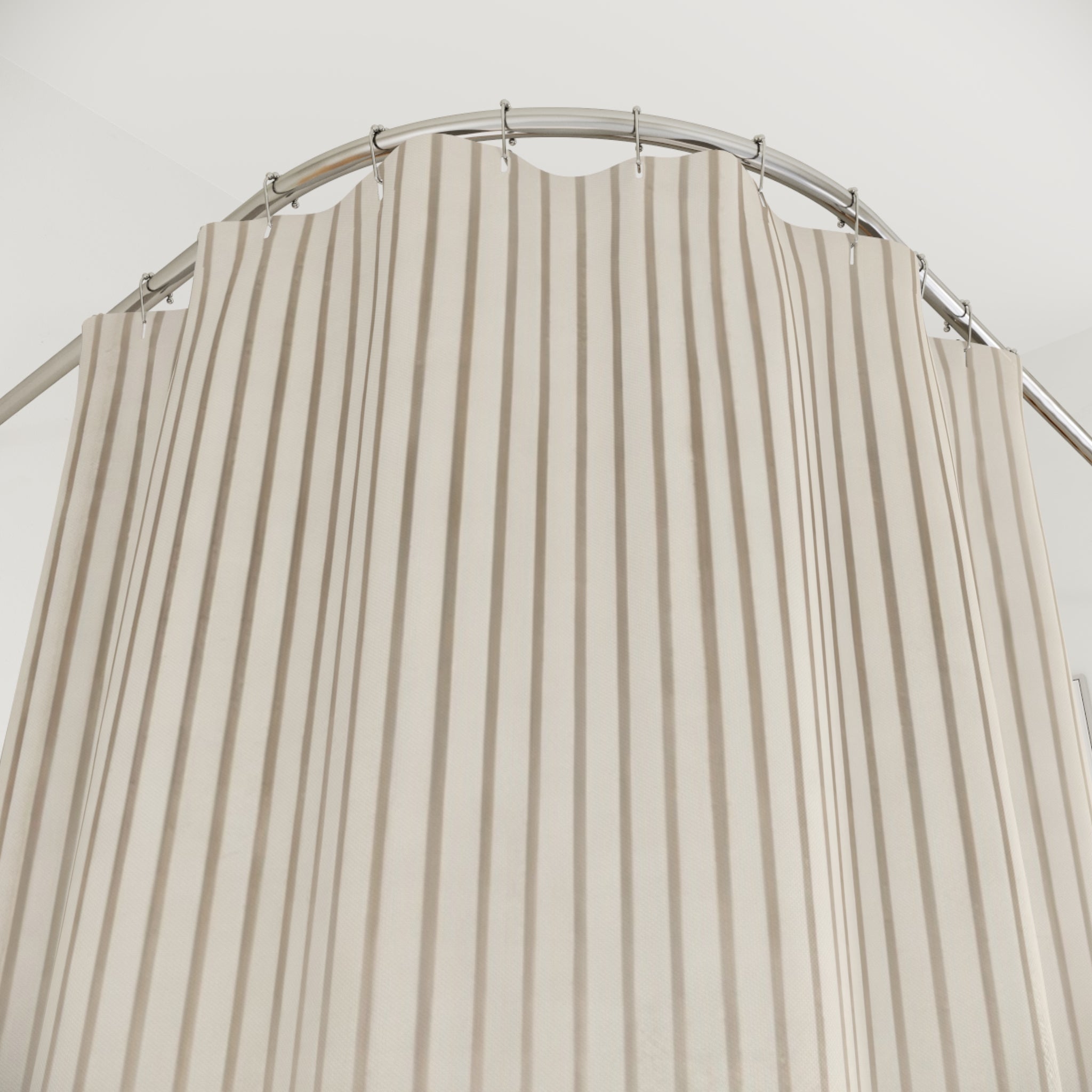 Minimalist Abstract Shower Curtain – Oat and Ochre