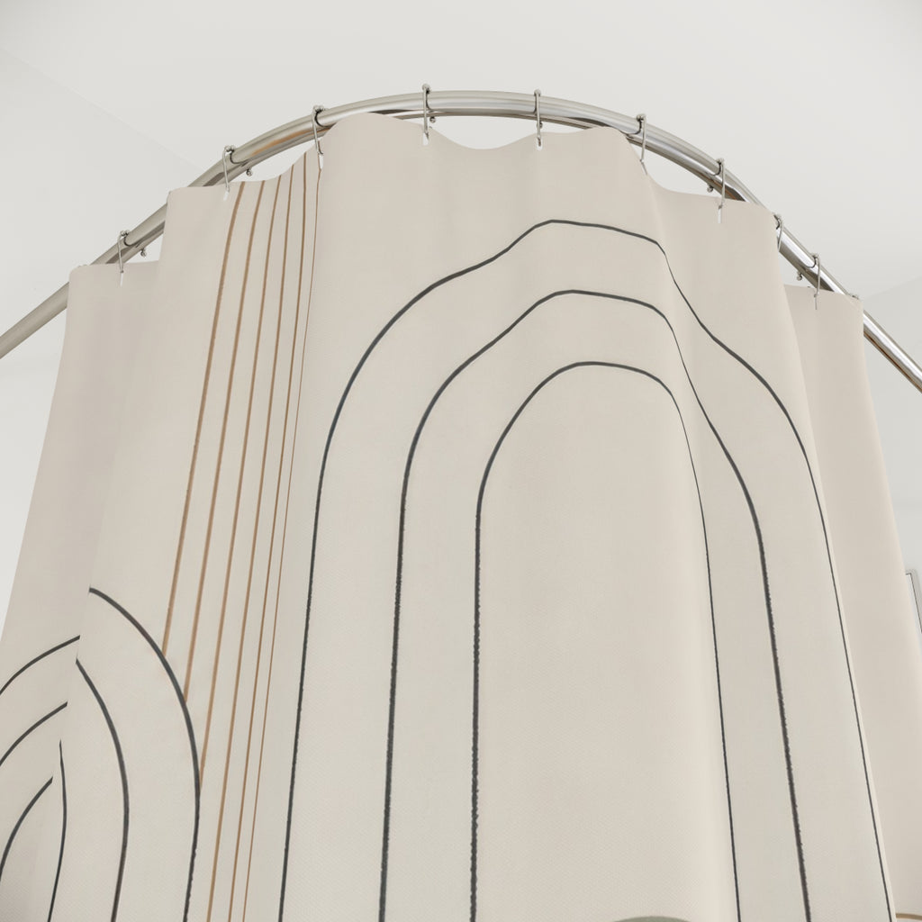 Nested Arch Line Art Shower Curtain