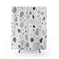Grey Terrazzo Shower Curtain