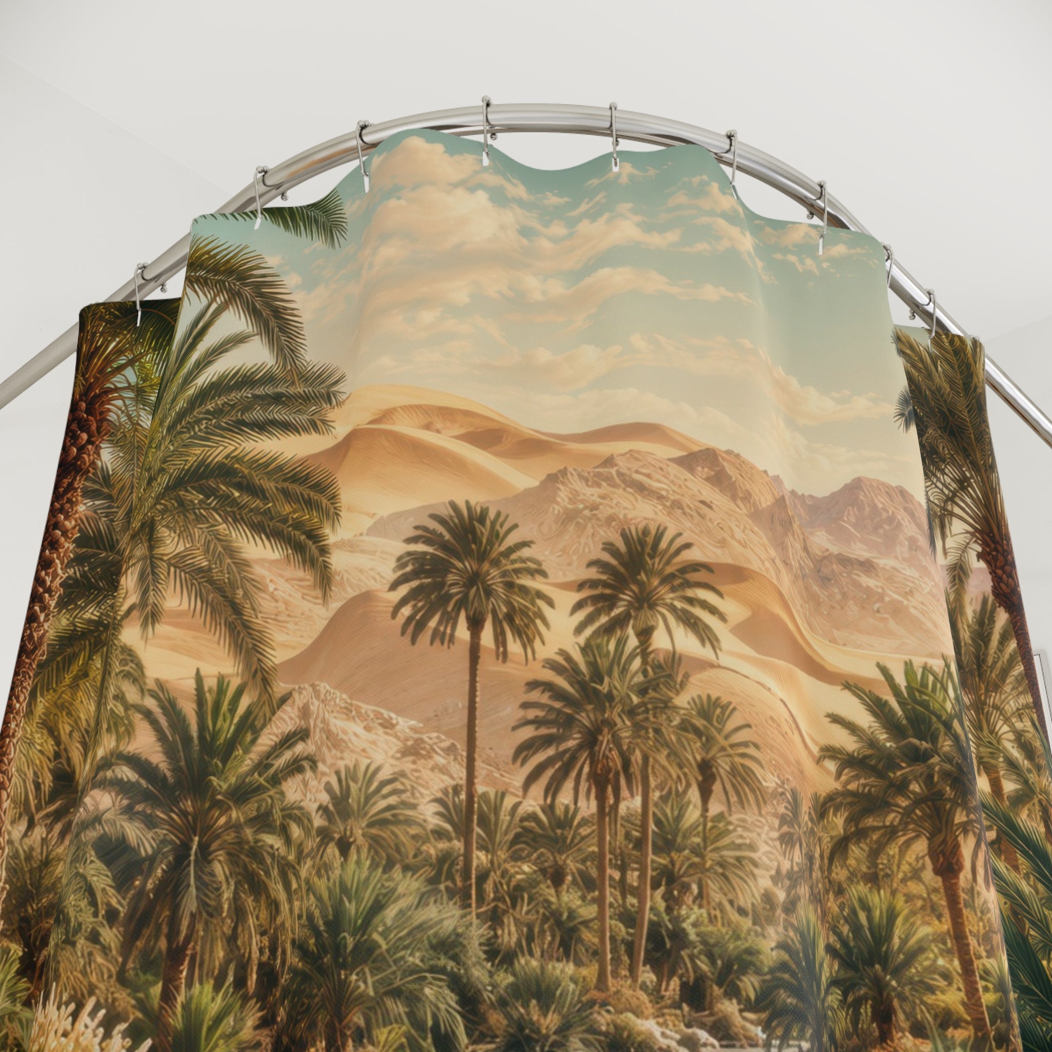 Oasis Shower Curtain: Desert Palm Nature