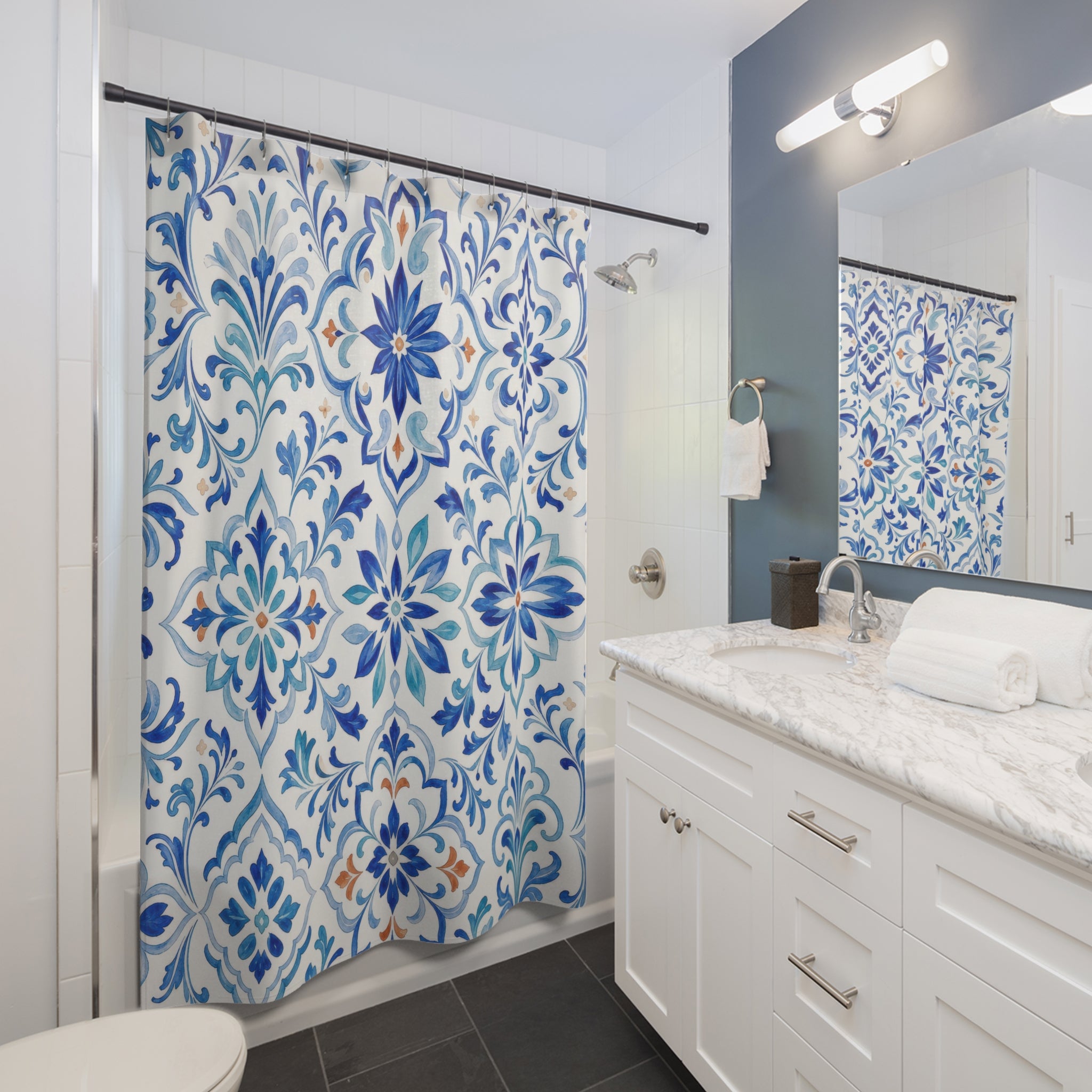 Moroccan Floral Shower Curtain