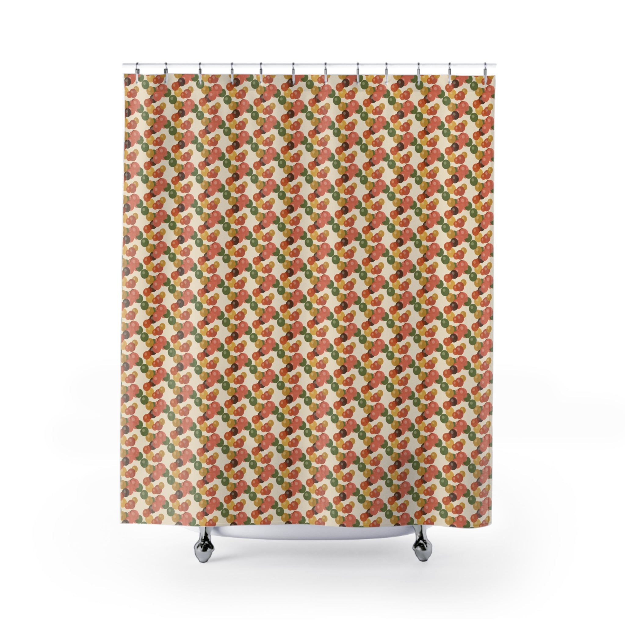 70s Bubble Scatter Shower Curtain