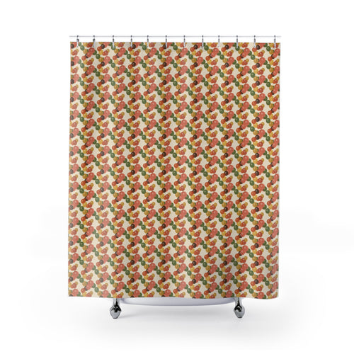 70s Bubble Scatter Shower Curtain