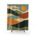 Abstract Landscape Sun Shower Curtain